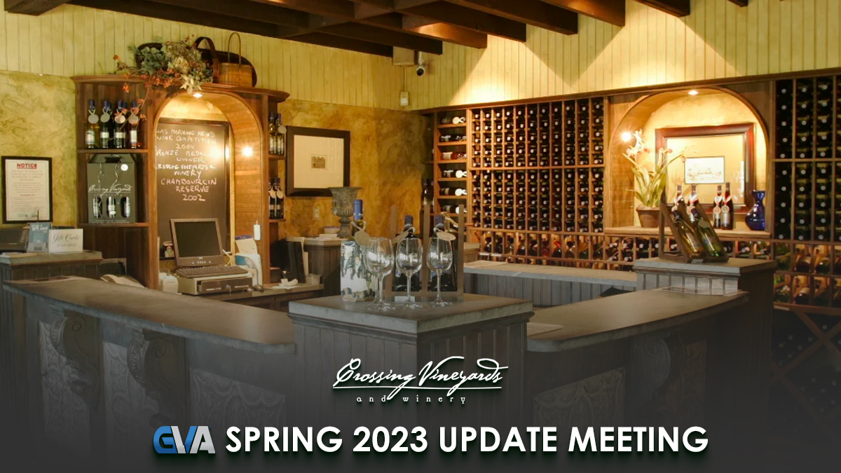 GVA Update Meeting: Crossing Vineyards Newtown, May 2023
